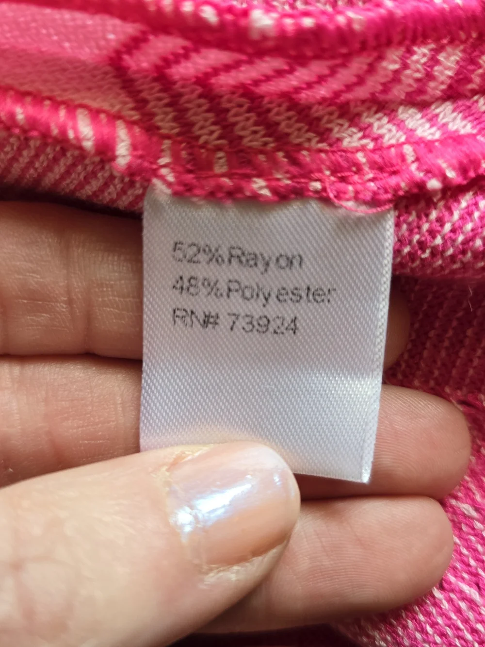 Ming Wang Pink Pointelle Chevron Knit Long-Sleeve Top Petite XL